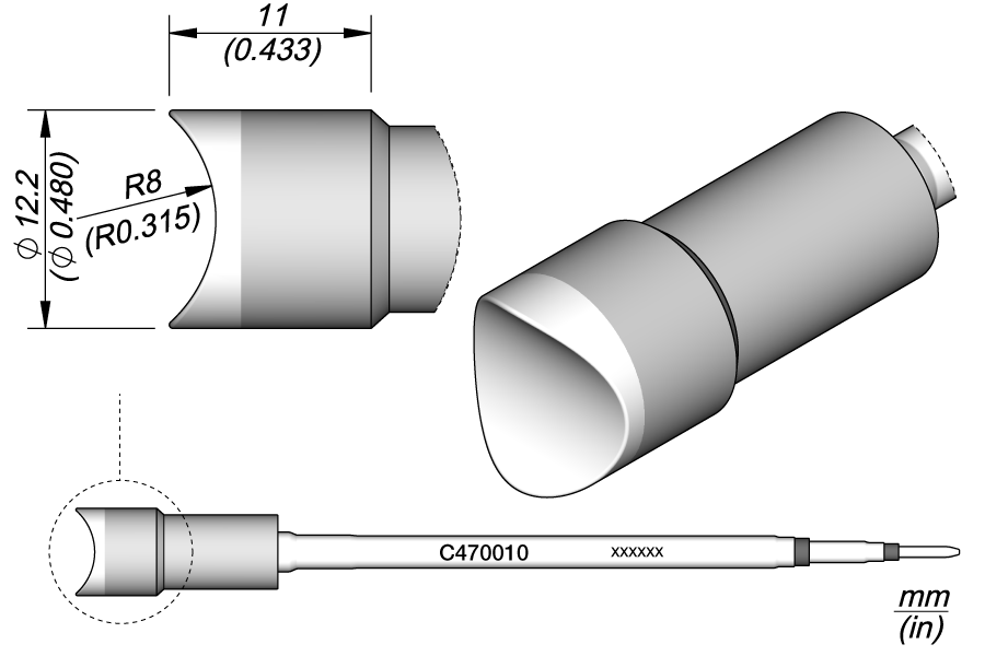 C470010 - Round Connector Cartridge R 8